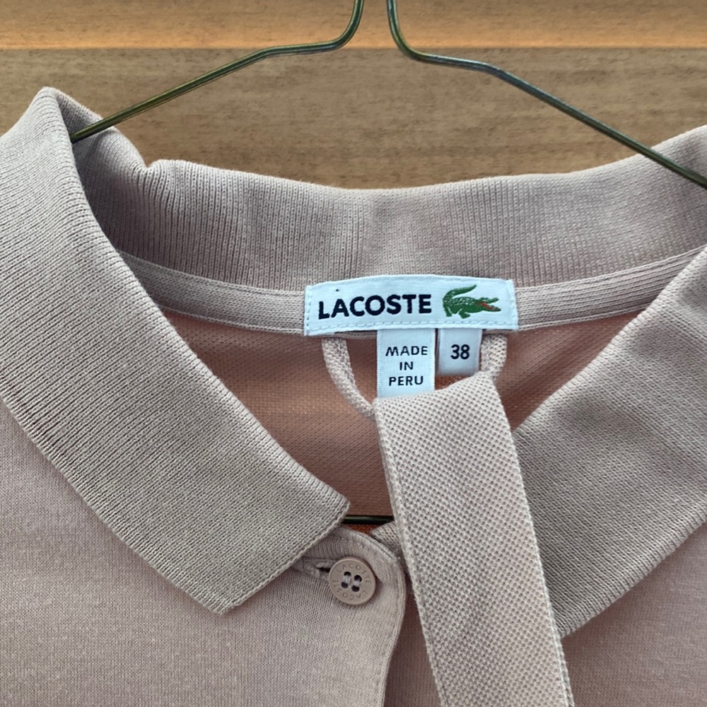 Lacoste dusty pink dress w belt size 38- US 6